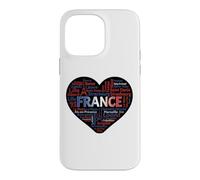France Heart Typography Map Paris French Cities Word Cloud G Case for iPhone 14 Pro Max