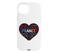 France Heart Typography Map Paris French Cities Word Cloud G Case for iPhone 15 Plus