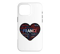 France Heart Typography Map Paris French Cities Word Cloud G Case for iPhone 16 Pro Max