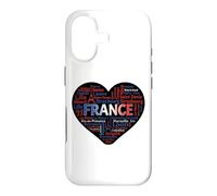 France Heart Typography Map Paris French Cities Word Cloud G Case for iPhone 17
