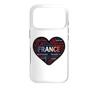 France Heart Typography Map Paris French Cities Word Cloud G Case for iPhone 17 Pro