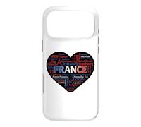 France Heart Typography Map Paris French Cities Word Cloud G Case for iPhone 17 Pro Max