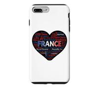 France Heart Typography Map Paris French Cities Word Cloud G Case for iPhone 7 Plus/8 Plus