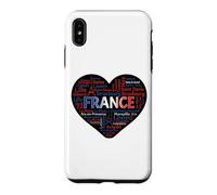 France Heart Typography Map Paris French Cities Word Cloud G Case for iPhone XS Max