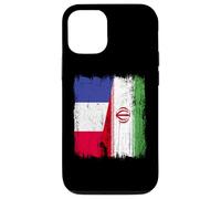 France Iran Half Flag French Iranian Jersey Case for iPhone 12/12 Pro