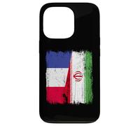France Iran Half Flag French Iranian Jersey Case for iPhone 13 Pro