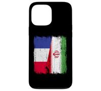 France Iran Half Flag French Iranian Jersey Case for iPhone 13 Pro Max