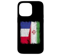 France Iran Half Flag French Iranian Jersey Case for iPhone 14 Pro Max