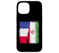France Iran Half Flag French Iranian Jersey Case for iPhone 15