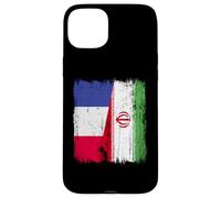 France Iran Half Flag French Iranian Jersey Case for iPhone 15 Plus