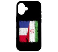 France Iran Half Flag French Iranian Jersey Case for iPhone 16