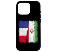 France Iran Half Flag French Iranian Jersey Case for iPhone 16 Pro