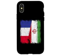 France Iran Half Flag French Iranian Jersey Case for iPhone X/XS