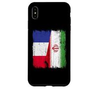 France Iran Half Flag French Iranian Jersey Case for iPhone XS Max