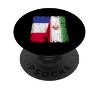 France Iran Half Flag French Iranian Jersey PopSockets Adhesive PopGrip