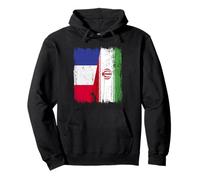 France Iran Half Flag French Iranian Jersey Pullover Hoodie