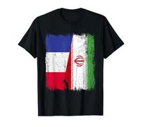 France Iran Half Flag French Iranian Jersey T-Shirt