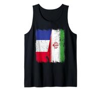 France Iran Half Flag French Iranian Jersey Tank Top