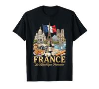 France la Republique Francaise Travel Paris Icons T-Shirt