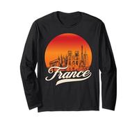 France Landmarks Sunset Long Sleeve T-Shirt