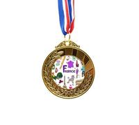 France Landscap Animals National Flag Gold Award Winner Medal First Place Ribbon