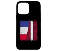 France Latvia Half Flag French Latvian Heritage Case for iPhone 13 Pro Max