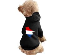 France Map Flag Printed Dog Hoodie Breathable Soft Cat Sweatshirt for Small Medium Large 2XL