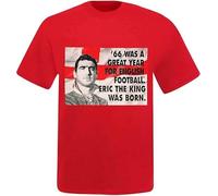 France & MUFC Football Legend Eric Cantona T-Shirt - 'I Am Not a Man. I Am Cantona' Football Icon Tee (100% Cotton, Unisex) (UK, Alpha, 3XL, Regular, Regular, RED, Cantona)
