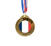 france national flag eu country Gold Award Winner Medal First Place Ribbon