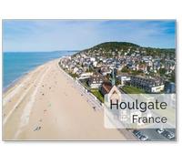 France, Normandy, Aerial View of Houlgate and Its Beach, Fridge Magnet