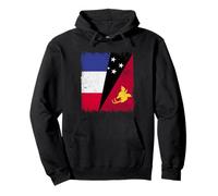 France Papua New Guinea Half Flag French PNG Heritage Pullover Hoodie