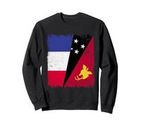 France Papua New Guinea Half Flag French PNG Heritage Sweatshirt