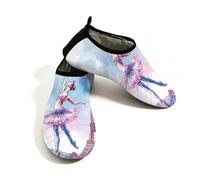 France Paris Ballet Dancer Water Shoes for Women Men, Quick-Dry Swim Shoes Lightweight Barefoot Aqua Socks for Beach Surfing Sports Pool Yoga Driving Running, L