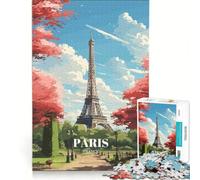 France Paris, Eiffel Tower jigsaw 1000 piece | Precision cutting Parent-child interaction deal as gifts for the whole family 38x52cm