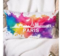 France Paris Skyline Downtown Skyscrapers Throw Pillow Covers Decorative Pillows Case Skin-Friendly Pillows Protectors For Family Bed Sofa 40X60Cm