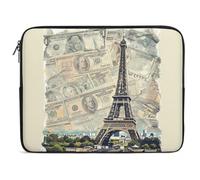 France Paris Tower Euro Laptop Sleeve Bag Protective Laptop Carrying Case Cover for 10/12/13/15/17 Inch