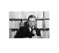 France Philosopher Jean-Paul Sartre Poster3 Home Decor Poster Wall Art Hanging Picture Print Decorative Painting Posters 16x24inch(40x60cm)