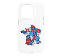 France Regional Map Graphic Design Regions Normandy Bretagne Case for iPhone 15 Pro