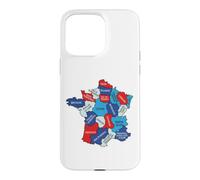 France Regional Map Graphic Design Regions Normandy Bretagne Case for iPhone 15 Pro Max