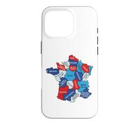France Regional Map Graphic Design Regions Normandy Bretagne Case for iPhone 16 Pro