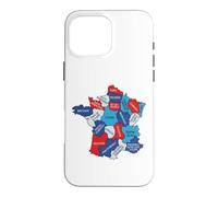 France Regional Map Graphic Design Regions Normandy Bretagne Case for iPhone 16 Pro Max