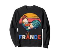 France Rooster Vintage Sunset Retro Sweatshirt