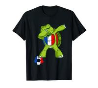 France Soccer Team Dancing Turtle France Flag French Roots T-Shirt