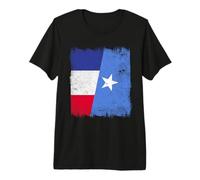 France Somalia Half Flag French Somali Pride Premium T-Shirt
