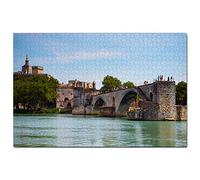 France The bridge of Avignon Jigsaw Puzzle for Adults 1000 Piece Wooden Travel Gift Souvenir