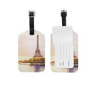 France Tower Travel Luggage Tags Suitcase Baggage Tag Leather 1 Piece