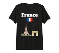 France Travel Souvenir Paris Lover French Flag Premium T-Shirt