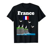 France Travel Souvenir Puffin Lover Trip French Flag T-Shirt