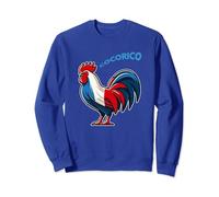 France Tricolor Rooster Flag Blue, White and Red Sweatshirt