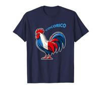 France Tricolor Rooster Flag Blue, White and Red T-Shirt